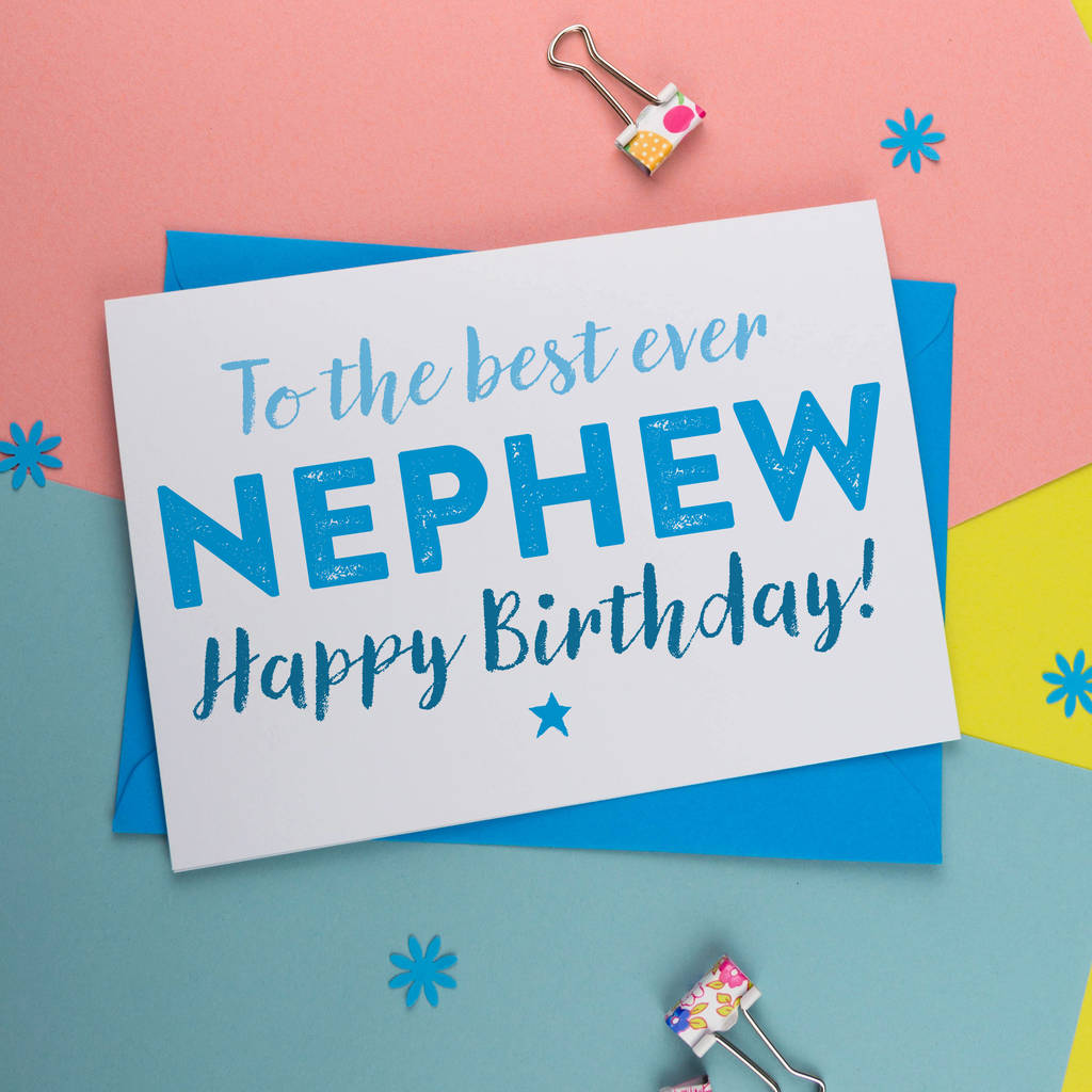 Birthday Card For Nephew By A is for Alphabet | notonthehighstreet.com