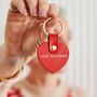 Personalised Heart Leather Keyring, thumbnail 1 of 3