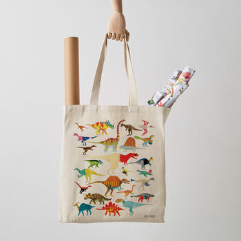 Dinosaurs Canvas Tote Bag, 2 of 4