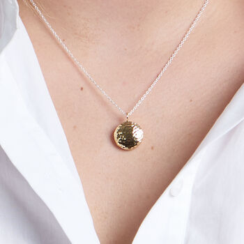 Circle Locket Necklace Gold Plated, 3 of 6