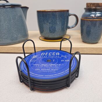 Set Of Four Vinyl Record Coasters Albums, 2 of 12