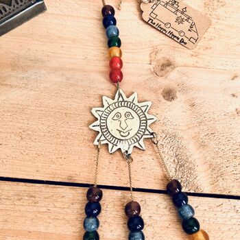 Smiling Sunshine Rainbow Chakra Bells Wind Chime, 9 of 10