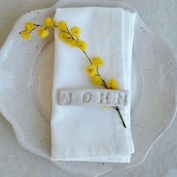 Handmade Personalised Ceramic Wedding Party Place Names, 2 of 9