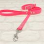 Waterproof Dog Collar And Lead Set Neon Pink, thumbnail 1 of 3