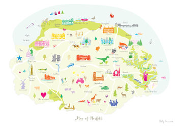 Personalised Norfolk Map: Add Favourite Places, 4 of 4