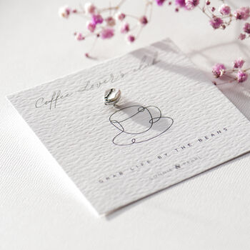 Coffee Bean Pin On Bespoke Coffee Themed Gift Card, 11 of 12