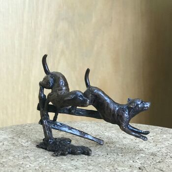 Miniature Bronze Labradors Sculpture 8th Anniversary, 9 of 9