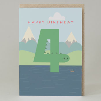Happy Birthday Nessie Age Cards, 4 of 10