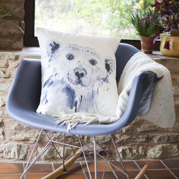 Inky Polar Bear Cushion, 5 of 6