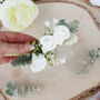 Cream And Sage Green Bridal Flower Comb, thumbnail 4 of 8