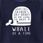 Happy First Fathers Day Baby Whale Romper, thumbnail 3 of 12
