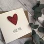 Love You Glitter Heart Anniversary/Birthday Card, thumbnail 4 of 5