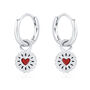 Sterling Silver Jam Biscuit Charm Hoop Earrings, thumbnail 8 of 12