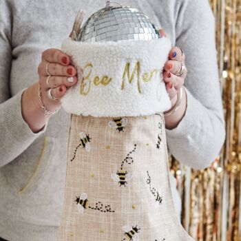 Personalised Bee Merry Christmas Stocking, 5 of 5