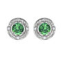 Sterling Silver Birthstone And Diamond Halo Earrings, thumbnail 6 of 12