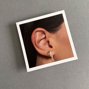 Friendship Knot Sterling Silver Bar Earrings, 7 of 8