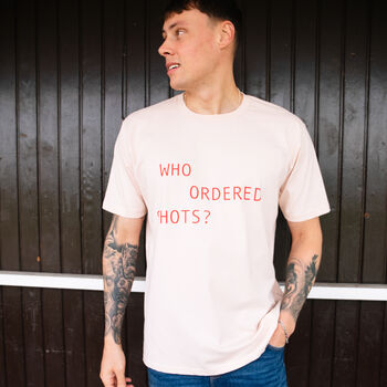 Who Ordered Shots Men's Slogan T Shirt, 2 of 3