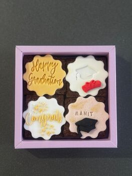 Graduation Personalised Belgiam Chocolate Brownie Gift, 5 of 7