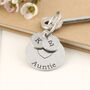 Auntie Gift Round Pewter Keyring, thumbnail 5 of 5