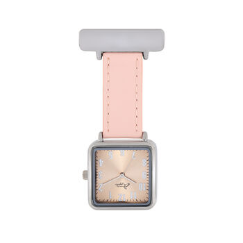 Square Leather Nurse Fob Watch, 2 of 6