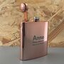 Personalised Rose Gold Hip Flask, thumbnail 3 of 5