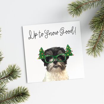 Personalised Pet 'Funny Christmas Glasses' Christmas Card, 3 of 10