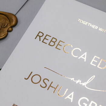 Gold Foil Luxury Wedding Invitation, 7 of 8