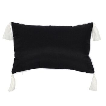 Black Moon Cushion With Tassels, 2 of 3