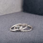 Platinum Offset Engagement Ring With Diamond, thumbnail 2 of 3