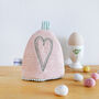 Embroidered Linen Heart Egg Cosy, thumbnail 1 of 4