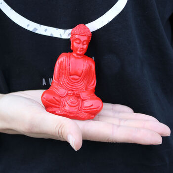 6x Matt Mini Buddha Assorted Colours, 2 of 8