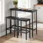 Dining Table Set Bar Stools Industrial Steel Frame, thumbnail 1 of 12