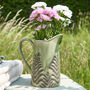 Personalised Fern Green Ceramic Pitcher Vase, thumbnail 1 of 8