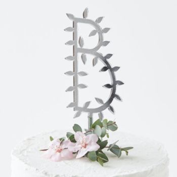 Personalised Botanical Letter Cake Topper, 6 of 11