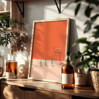 Minimalist Basketball Poster, Unframed, 9 of 10