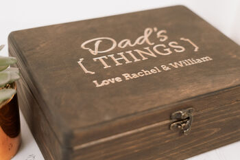Personalised Dad's Things Cufflink And Watch Box, 6 of 7