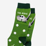 Teerific Men's Funny Golf Crew Socks Combed Cotton Green, thumbnail 6 of 6