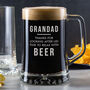 Personalised Engraved Tankard Fathers Day Gift For Grandad, thumbnail 2 of 6