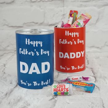 Personalised Father's Day Treat Tin Filled With Sweets, 2 of 3