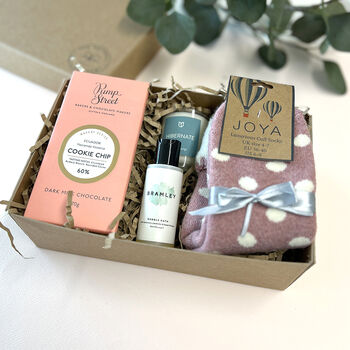 Cosy Night Socks, Candle And Chocolate Natural Gift Set, 3 of 10