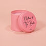 Personalised Mother Of The Bride Pink Tin Candle, thumbnail 1 of 3
