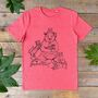 Crazy Cat Bear Organic T Shirt, thumbnail 3 of 6