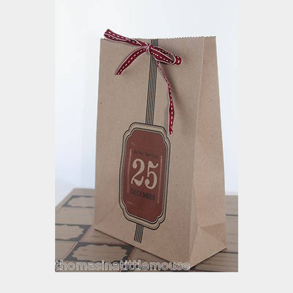 Brown Paper Christmas Gift Bag By The Wedding Of My Dreams