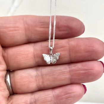 Sterling Silver Dainty Butterfly Necklace, 8 of 8