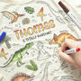 Personalised Dinosaur Colour In Top With Fabric Pens, thumbnail 4 of 10