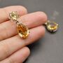 Citrine Teardrop Sterling Silver Earrings, thumbnail 1 of 5