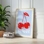 Cherry Print, Cherry Poster, Home Decor, Retro Art Posters, thumbnail 6 of 6
