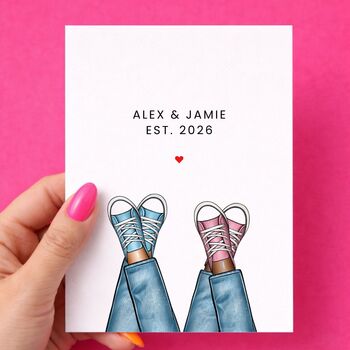 Personalised Card – Couple Names And Established Year, 3 of 7