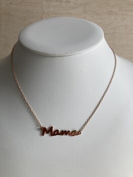 Rose Gold Mama Mum Pendant Necklace, 3 of 4