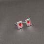 Sterling Silver 'You Are Ace' Playing Cards Earring, thumbnail 5 of 6
